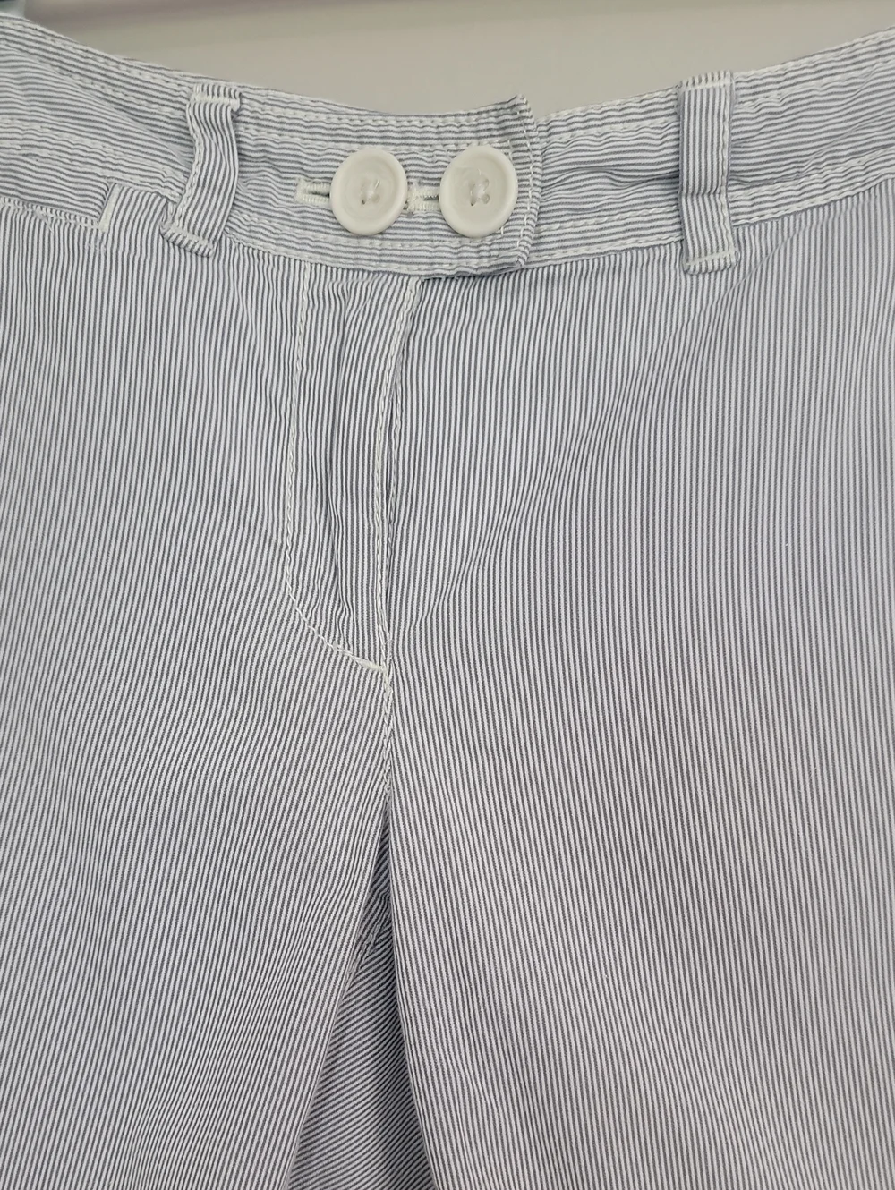 LOFT Gray White Striped Shorts Size 2P